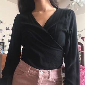 NWOT Brandy Melville Black Coco Long Sleeve Top